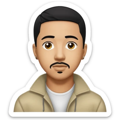 Marques Houston with black hair sticker