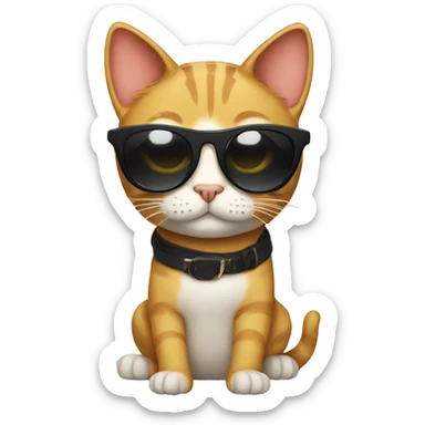 Cat with sunglasses sticker