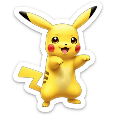 Pikachu tête sticker
