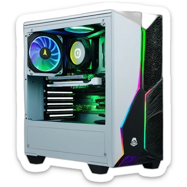 gaming pc with rgb and rtx 4090 sticker