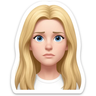 Rubia  ojos azules enfermra pelo largo sticker