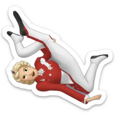 queen of england doing a backflip sticker