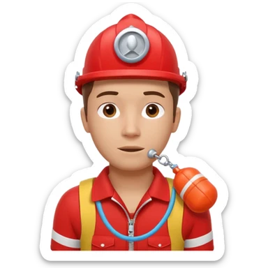 lifeguard portrait, head and shoulders only, wearing red lifeguard uniform, rescue whistle and buoy strap visible, confident alert expression, beach safety vibe, 3D cartoon, mobile game icon style, clean background, no text, no watermark
 sticker