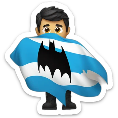 Batman in the Argentine flag sticker