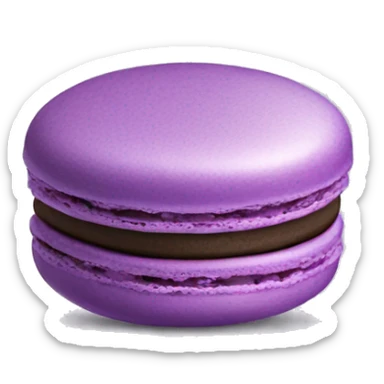 Realistic purple macaron isolated sticker