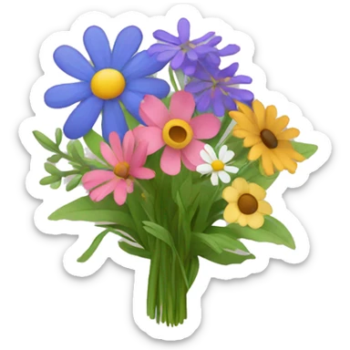 wildflower bouquet sticker