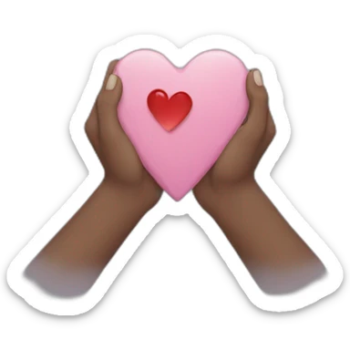 pieces of broken heart in hands sticker