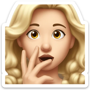 asmr artist blowing a kiss sticker