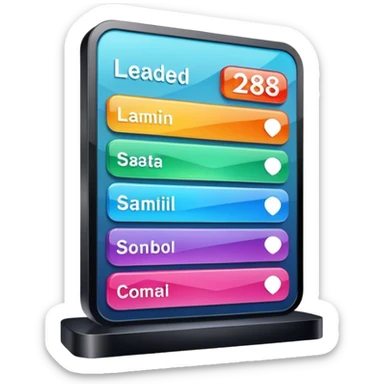 I want to generate a 3d image for a leaderboard sticker