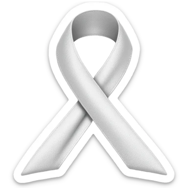 lung cancer white ribbon sticker