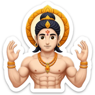 hindu god begins of maing miraclous karma making of humans sticker