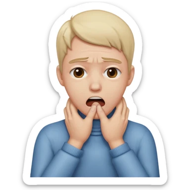 criss cross hands around throat choking self emoji sticker