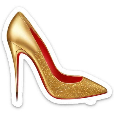 louboutin gold 10 cm stiletto sticker