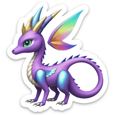 Badass edgy cool realistic Meloetta-Sergal-Cresselia-Palkia-Spyro-Fakémon-creature-hybrid sticker