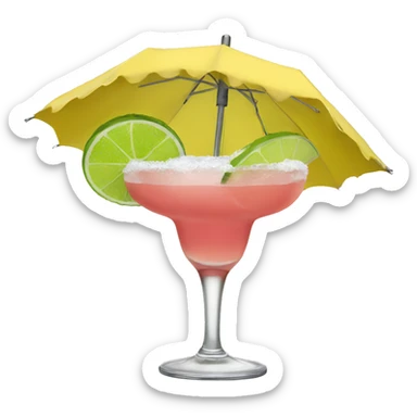 Margaritas with umbrella sticker