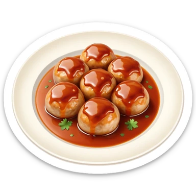 Plate of jidori chicken meatball  sticker