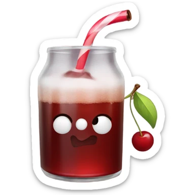 Cherry cola drink  sticker