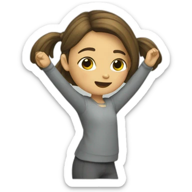 une fille qui fait un dab sticker