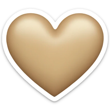 Beige heart  sticker