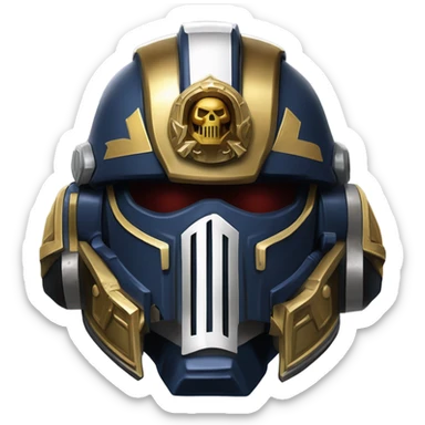 Warhammer 40K Space Marine 2 Captain Titus Helmet sticker