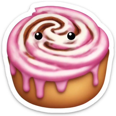 pink cinnamon roll sticker