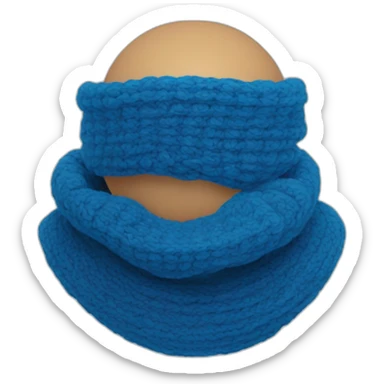 bufanda de cuello color azul sticker