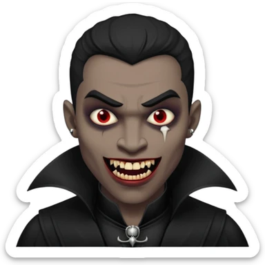 black men Vampires sticker