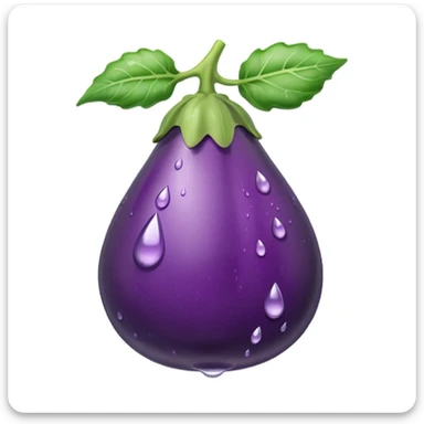 Aubergine qui sue des gouttes sticker