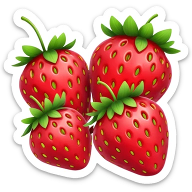 three strawberry tanghulu sticker