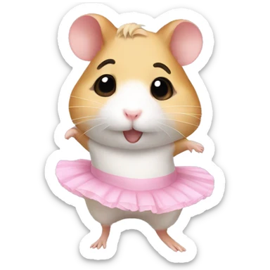 ballerina hamster  sticker