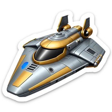 a star wars space ship sticker
