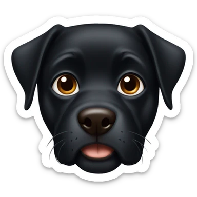 Black Dog with Brown eyes sticker