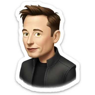 elon musk is looking like hen sticker