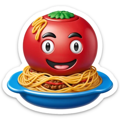  jeff koons SPAM meatball spaghetti sculpture  sticker