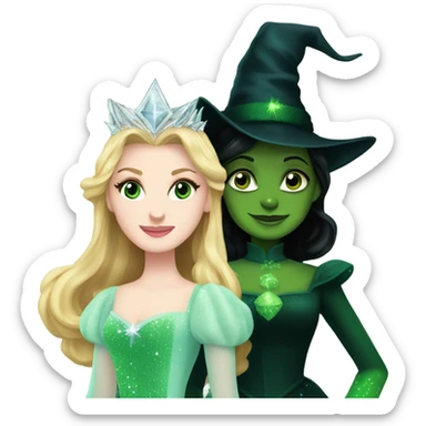 glinda and elphaba sticker