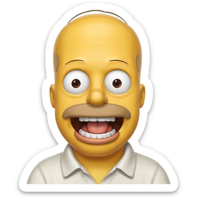 Homero Simpson babeando sticker