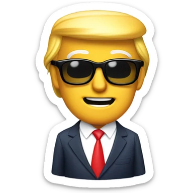 Trump con gafas de sol sticker