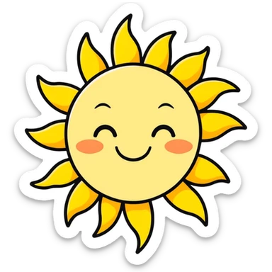 Happy sun sticker
