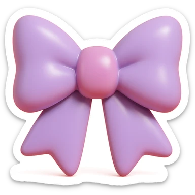 gothic bow in vinyl figure style sticker