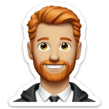 GQ magazine with redhead man on it sticker