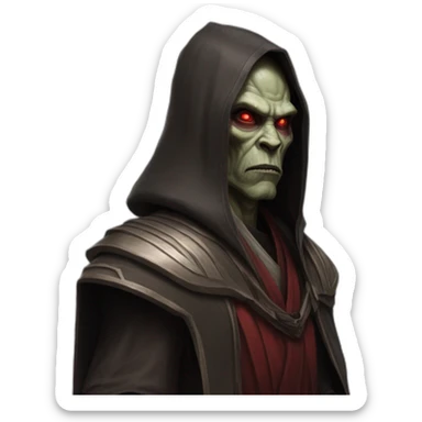 hyperrealist sith jedi in world of warcraft sticker
