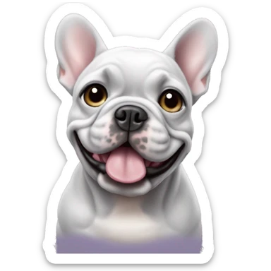 Lavender Merle French bulldog sticker