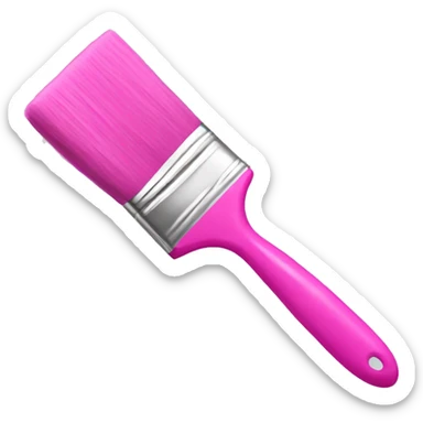 Pink paint brush  sticker