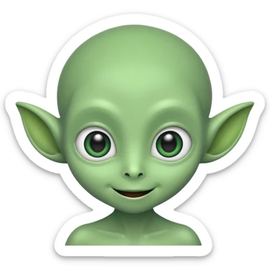 Make me a cute alien sticker