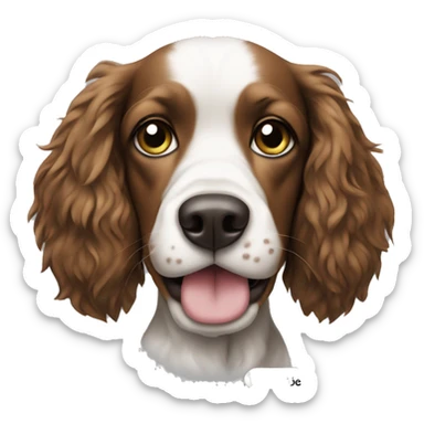 spaniel in a t-shirt with the inscription "CLEAN VIBE" sticker