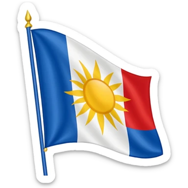 Guadeloupe flag, simple and recognizable sticker