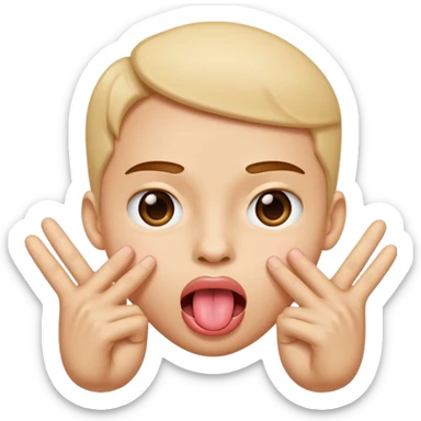 This emoji 😛with this as hands 🤏  sticker