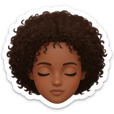 Chica negra  durmiendo sticker