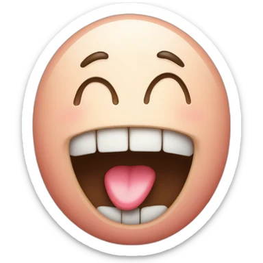 drooling emoji with bitting lips sticker