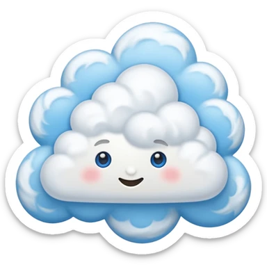 blue sky with clouds background sticker